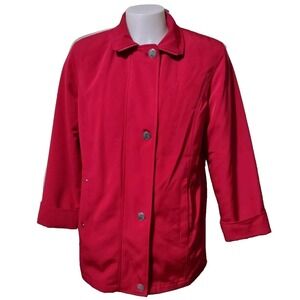 FS Limited Coat Jacket Women's Medium Pockets Cuff  Sleeves Zip & Button Closure